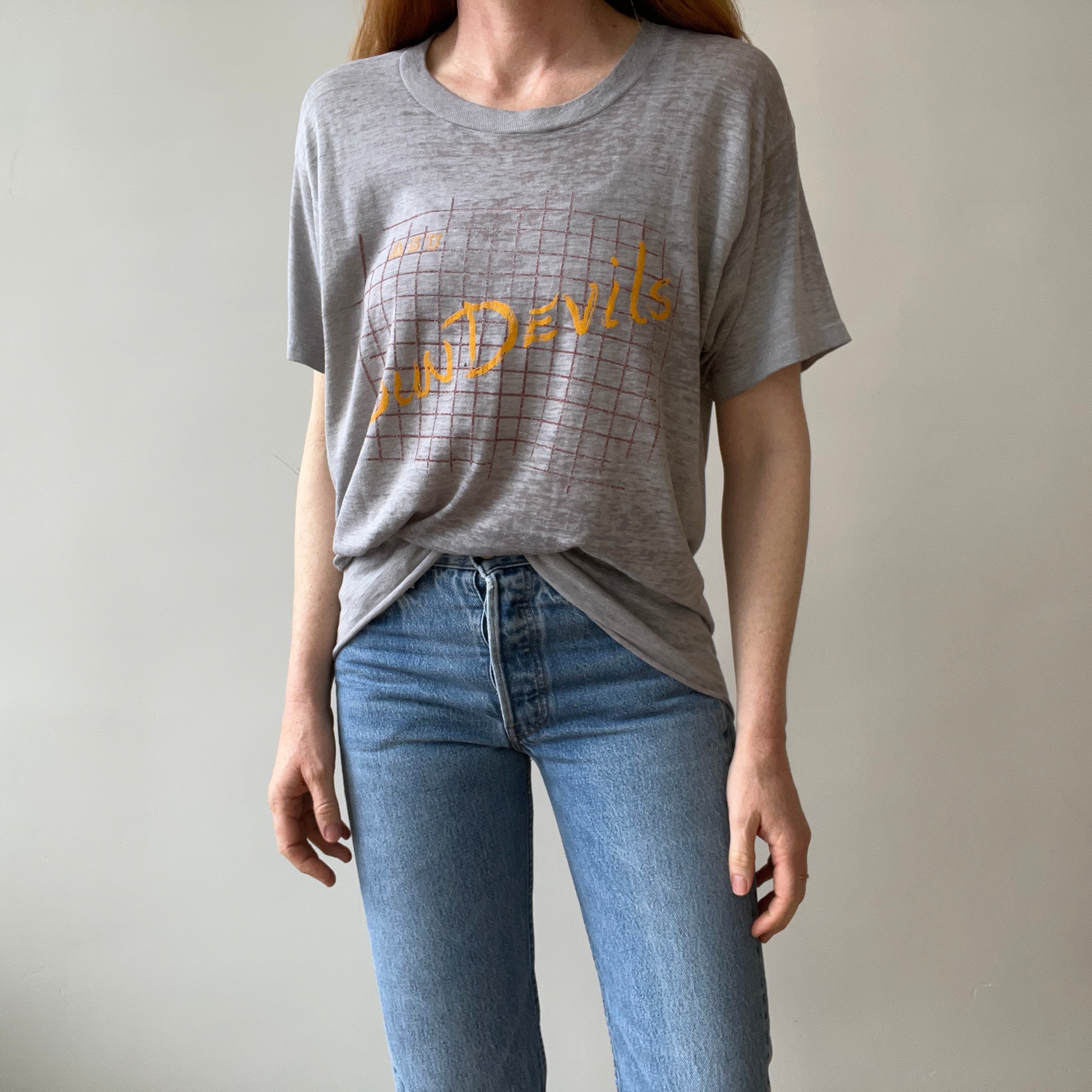 1970s ASU Sun Devils Paper Thin T-Shirt