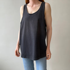 1990s Blank Black Tank Top