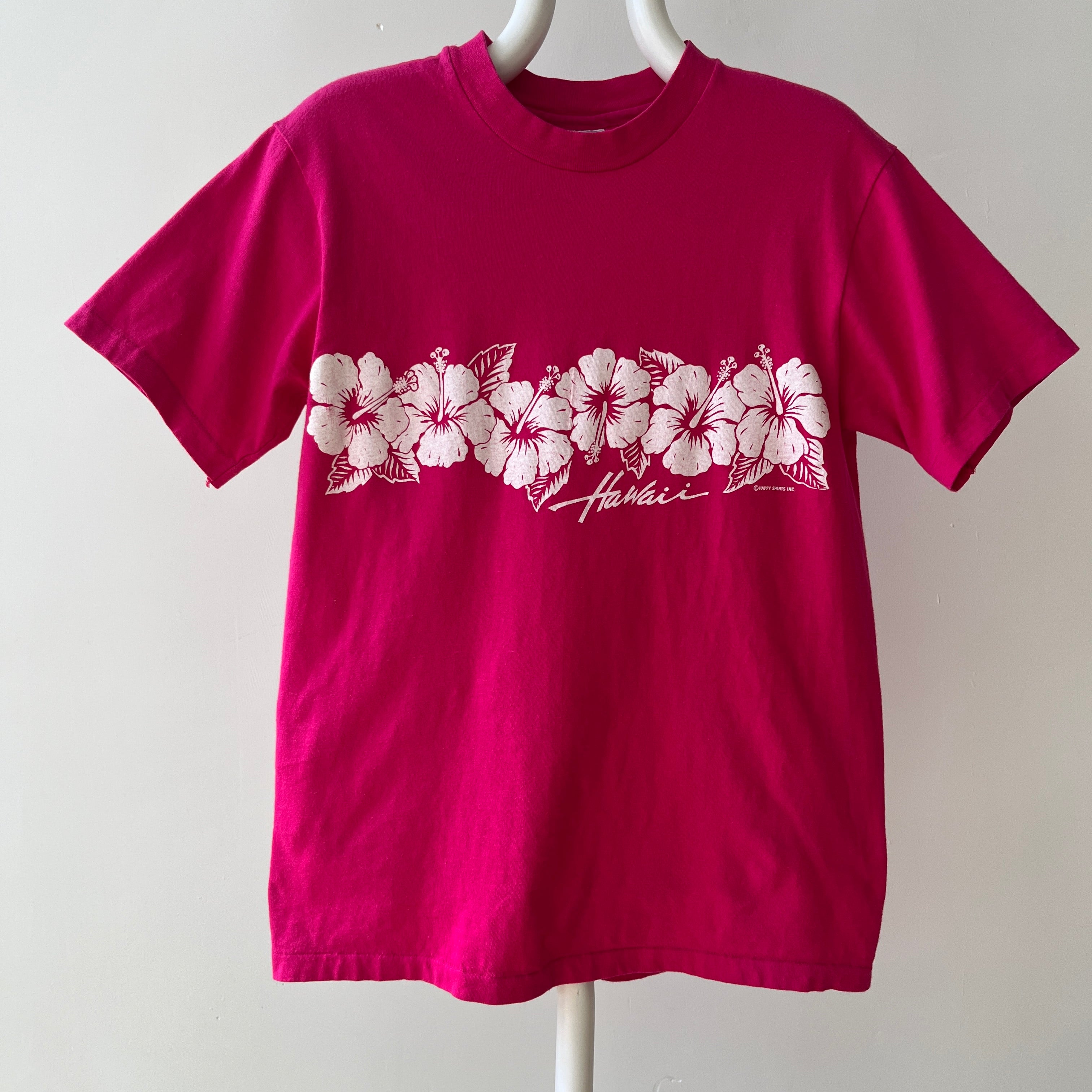 1980s Pink Hawaii T Shirt - Classic Tourist Tee