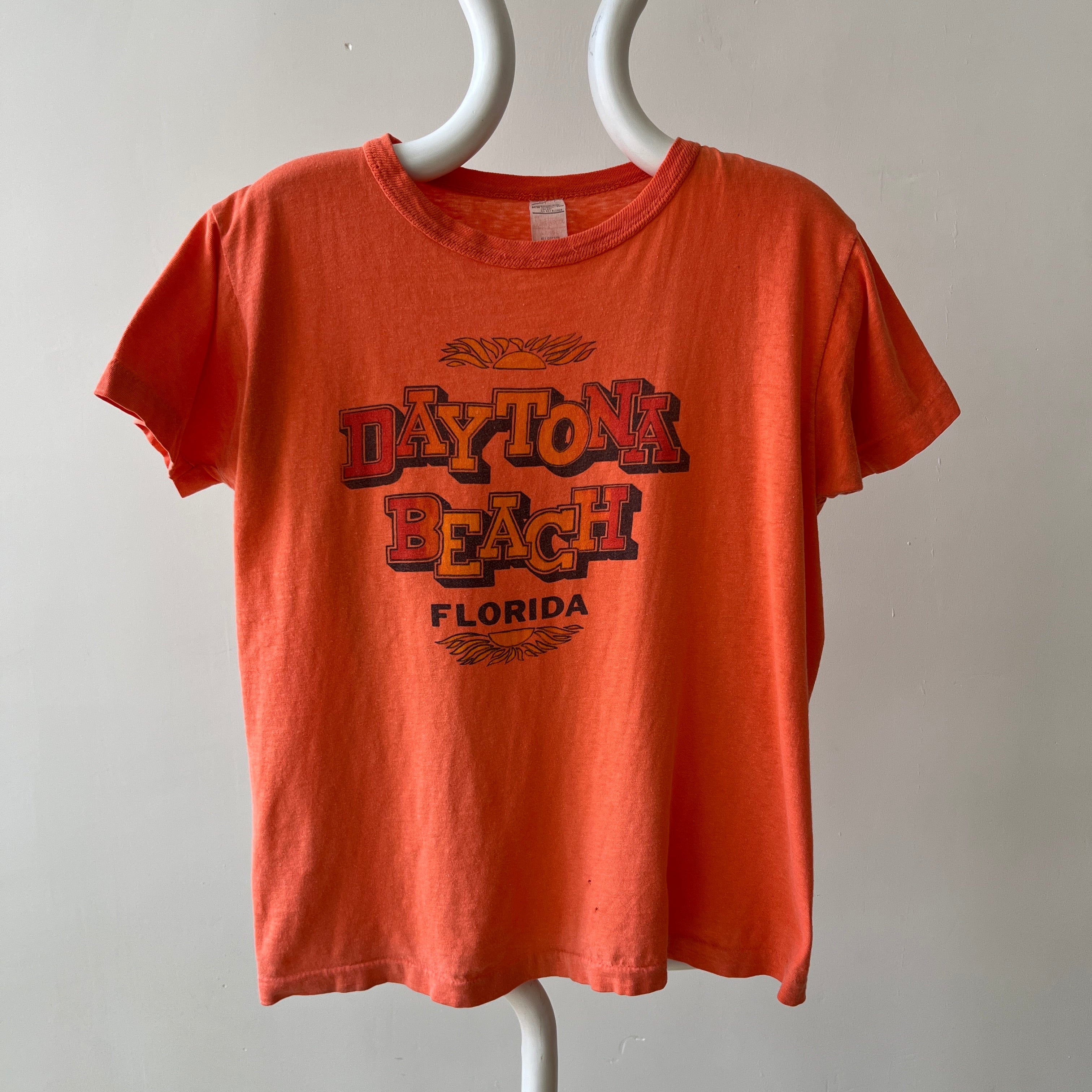 1960s/70s Daytona Beach Florida T-Shirt !!!!!! (The Fit on THIS)