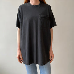 1990s Blank Black Pocket T-Shirt