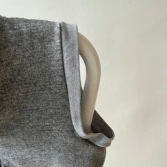 1980s Gray Insulated Sweatshirt Vest - Zip Up