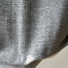 1980s Gray Insulated Sweatshirt Vest - Zip Up