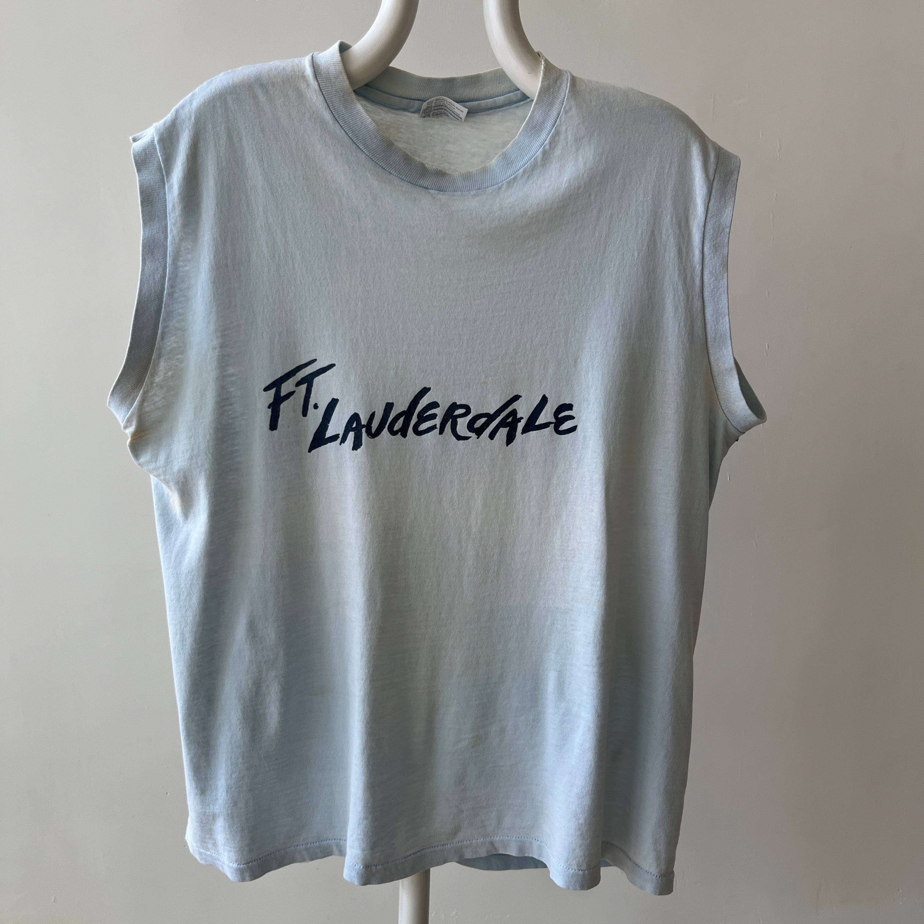 1990s Ft. Lauderdale Muscle T-Shirt - !!!!! So  Soft, Rad Cut