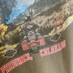 2003 Harley Front and Back T-Shirt with a Cool Bleach Stain