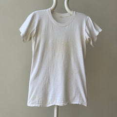 1970s Blank White T Shirt - DCQL alert!! Super Stained