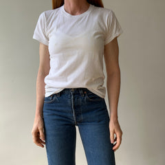 1970s Blank White T Shirt - DCQL alert!! Super Stained