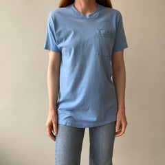 1980s FOTL Sky Blue Pocket T-Shirt