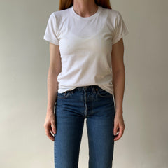 1970s Blank White T Shirt - DCQL alert!! Super Stained