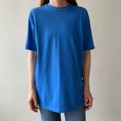 1980s Hanes Blank (French and Dodger) Blue T-Shirt