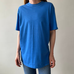 1980s Hanes Blank (French and Dodger) Blue T-Shirt