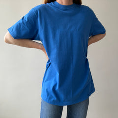 1980s Hanes Blank (French and Dodger) Blue T-Shirt