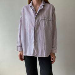 1980s Striped Pajama Shirt