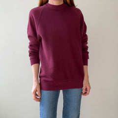 1980s Blank Burgundy Sweatshirt - AAB (Above Average Basic)