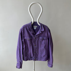 1990s Calvin Klein Soft and Slouchy Over-dyed Lilac Purple Denim Jean Jacket