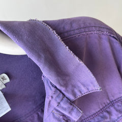 1990s Calvin Klein Soft and Slouchy Over-dyed Lilac Purple Denim Jean Jacket