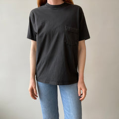 1990s Faded Black GAP Cotton Pocket T-Shirt - USA Made