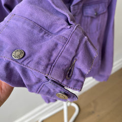 1990s Calvin Klein Soft and Slouchy Over-dyed Lilac Purple Denim Jean Jacket