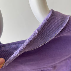1990s Calvin Klein Soft and Slouchy Over-dyed Lilac Purple Denim Jean Jacket
