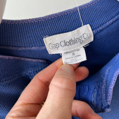 1990s Fitted Blue Gap Henley Long Sleeve