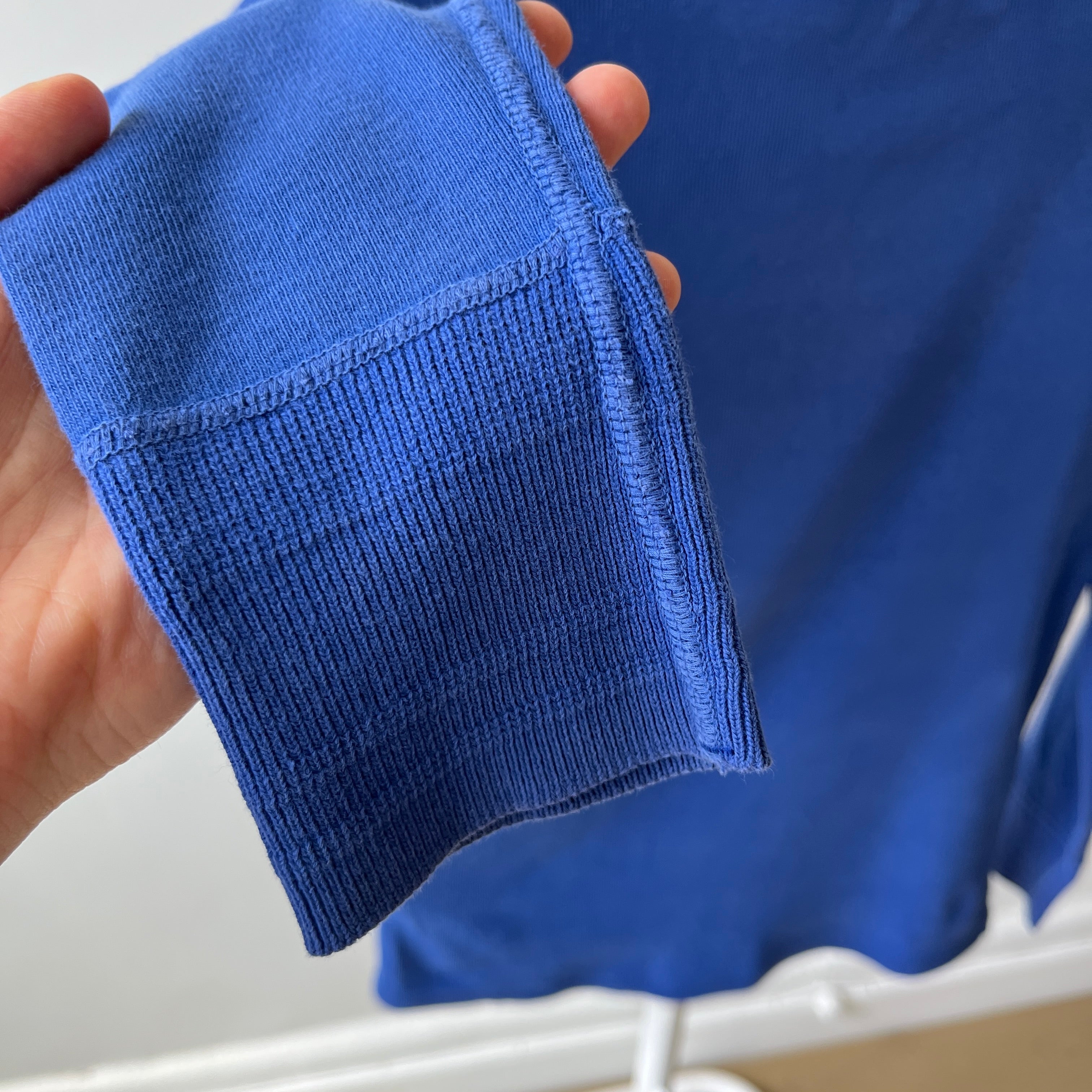 1990s Fitted Blue Gap Henley Long Sleeve