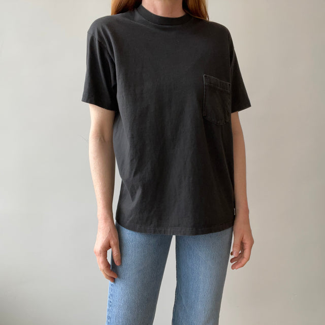 1990s Faded Black GAP Cotton Pocket T-Shirt - USA Made