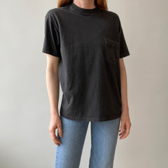 1990s Faded Black GAP Cotton Pocket T-Shirt - USA Made