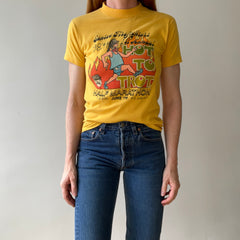 1979 Santee Firefighters Hot To Trot Half Marathon T Shirt with Sharpie!