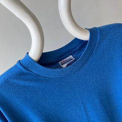 1980s Hanes Blank (French and Dodger) Blue T-Shirt