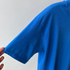 1980s Hanes Blank (French and Dodger) Blue T-Shirt