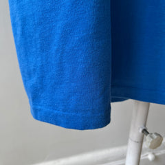 1980s Hanes Blank (French and Dodger) Blue T-Shirt