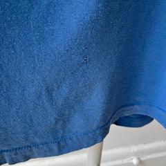 1980s Faded and Worn (SO COOL) Sky Blue Selvedge Pocket T-Shirt by FOTL