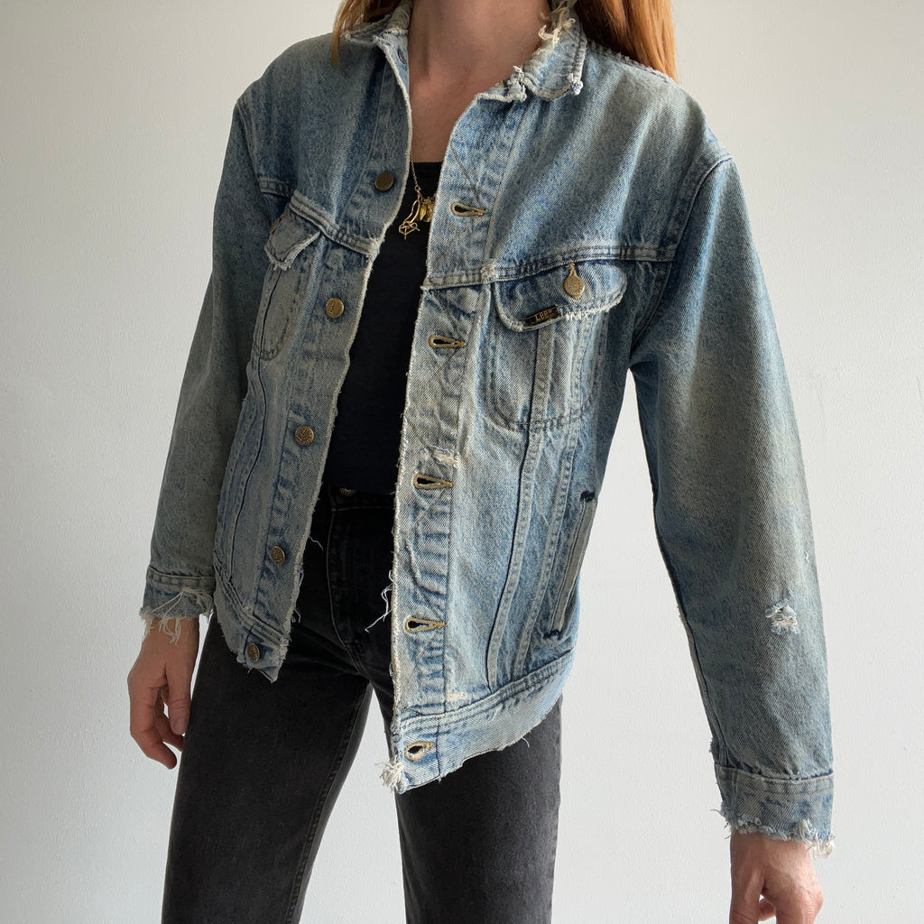 1980s USA Made Thrashed and Worn and Thrashed Some More Lee Denim Jacket