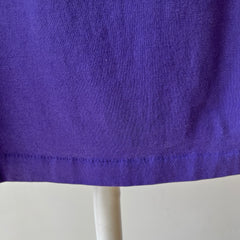 1980s Faded Long Sleeve Purple 50/50 Single Stitch T-Shirt by Sunbelt