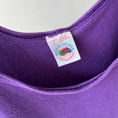 1980/90s Perfectly Purple Cotton Tank by FOTL - Single Stitch