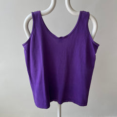 1980/90s Perfectly Purple Cotton Tank by FOTL - Single Stitch
