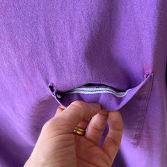 1980s Super Rad Sun Faded Bleached Out Worn Purple Selvedge Pocket T-Shirt