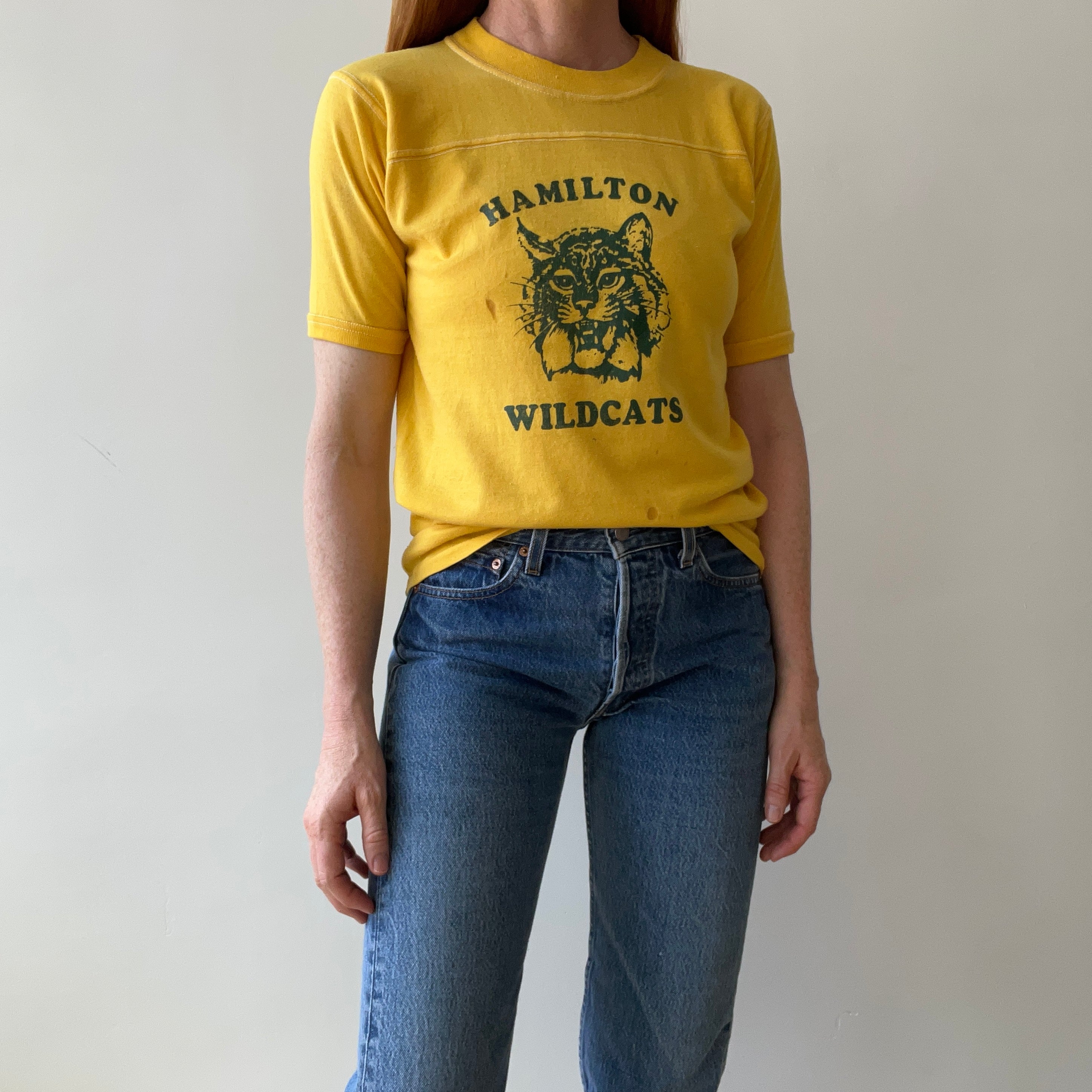 1970s Hamilton Wildcats Football Cut T-Shirt