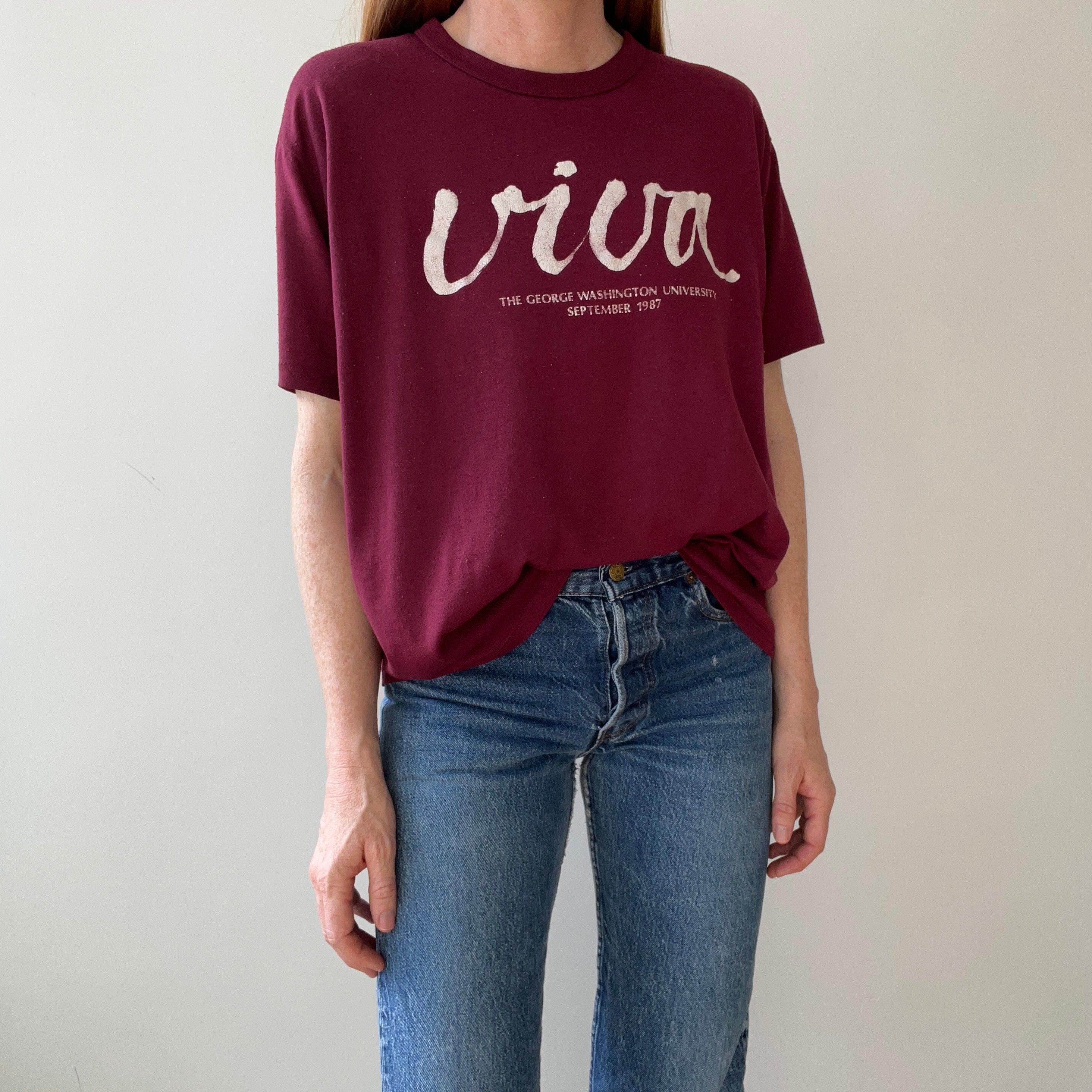 1987 Viva The George Washington University T Shirt