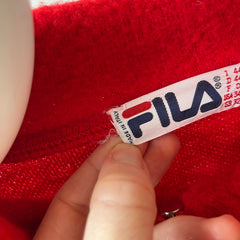 1970s MADE IN ITALY Fila 1/4 Zip Sweater with Mending - ORIGINAL FILA OMG