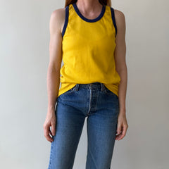 1970s, Yellow and Navy Tank-Top
