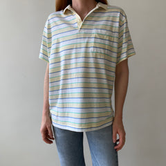 1970/80s Striped Polo Shirt - Pull