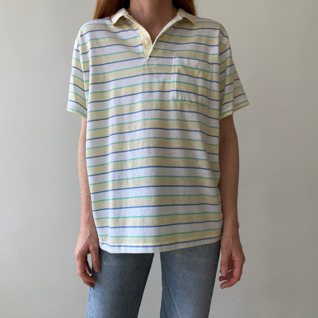 1970/80s Striped Polo Shirt - Pull