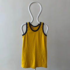 1970s, Yellow and Navy Tank-Top