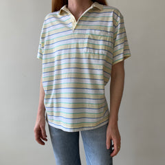 1970/80s Striped Polo Shirt - Pull