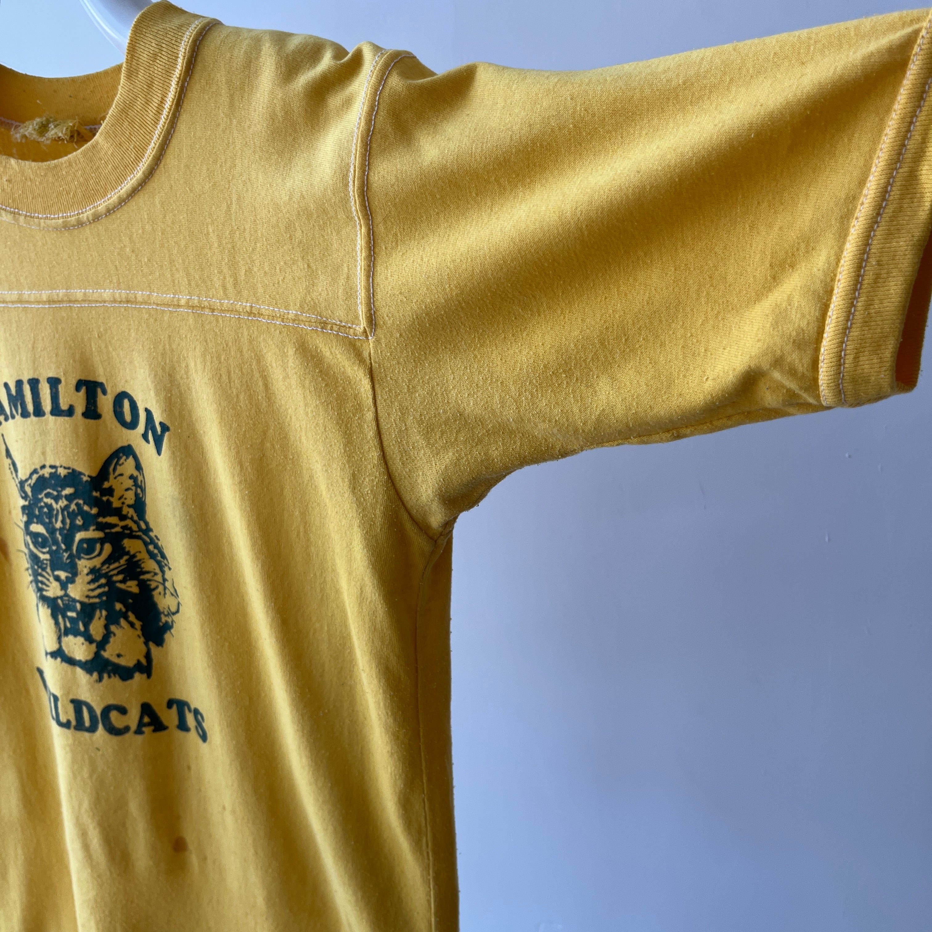 1970s Hamilton Wildcats Football Cut T-Shirt