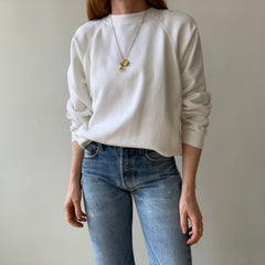 1980s Hanes Natural White Raglan with Sharpie - Pull