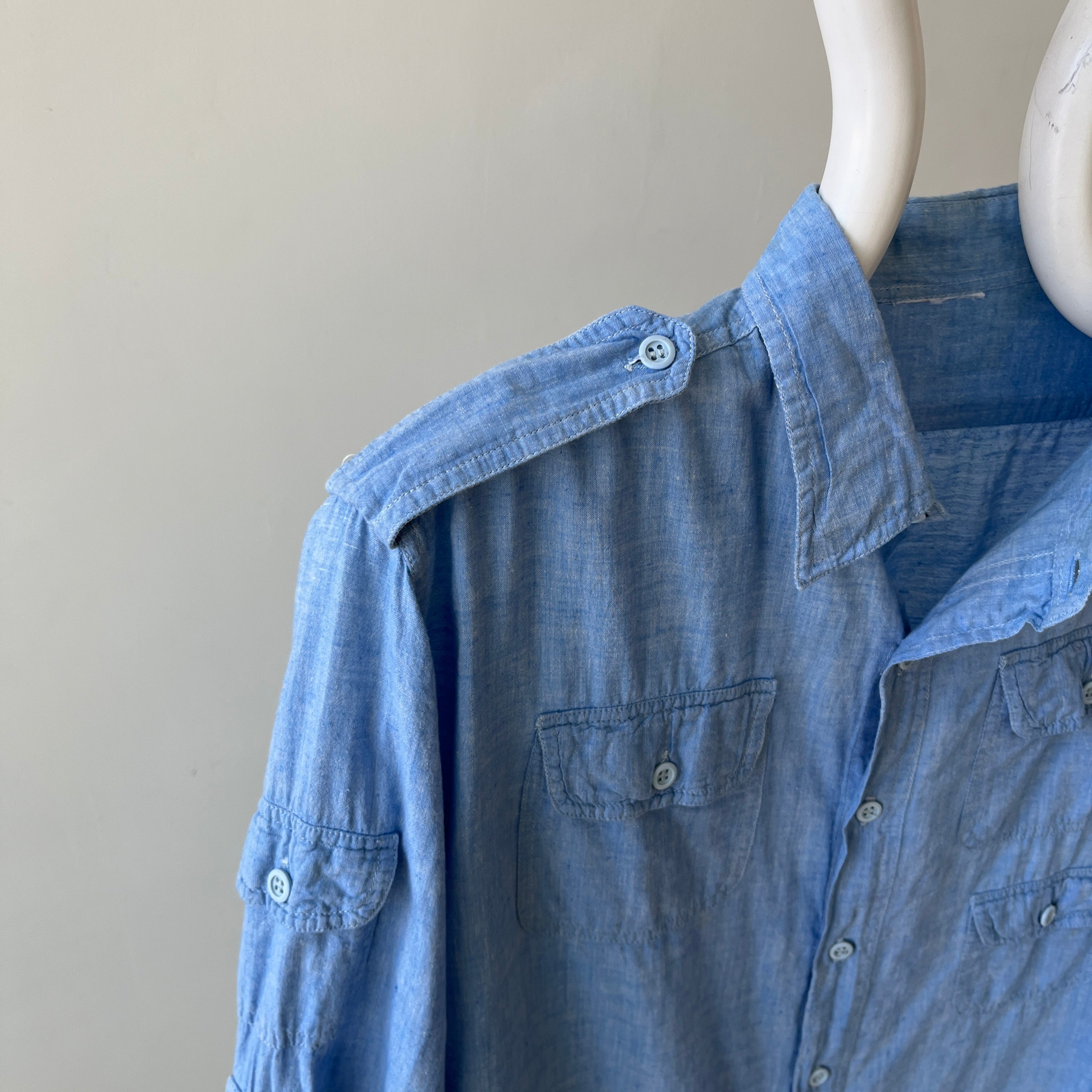 1970s 5 Pocket Chambray Shirt