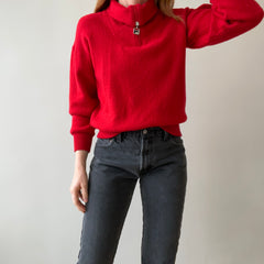 1970s MADE IN ITALY Fila 1/4 Zip Sweater with Mending - ORIGINAL FILA OMG