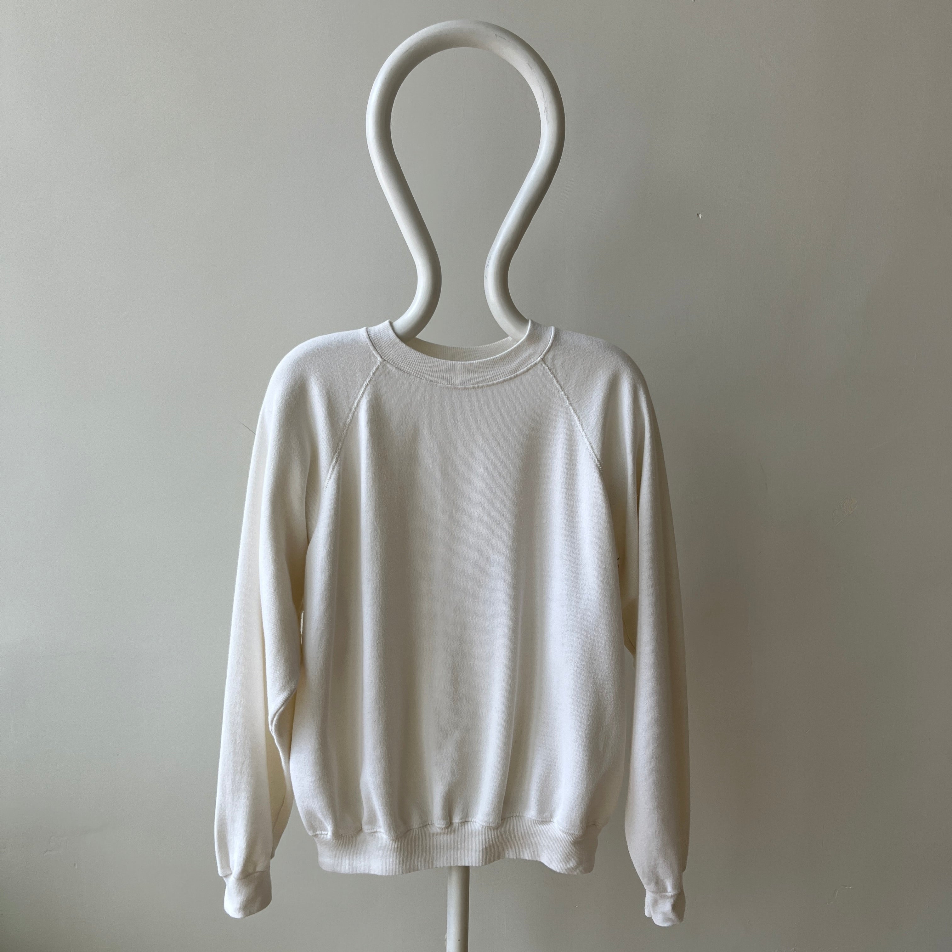 1980s Hanes Natural White Raglan with Sharpie - Pull